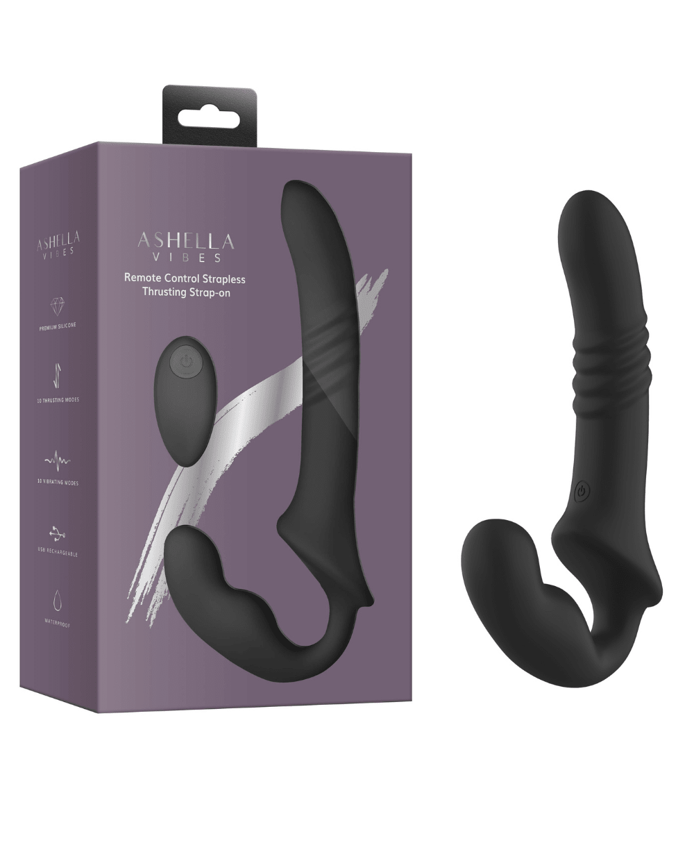 Ashella Vibes - Strapless Thrusting Strap-On & Remote Control - divasdenau