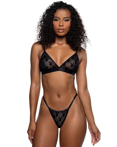 Playboy - Burnout Bunny Black - 2 Pc Bikini Set - divasdenau