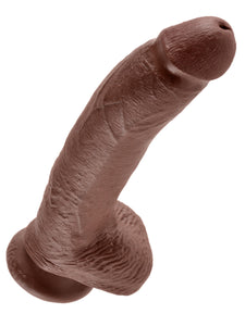 King Cock - 9" Cock with Balls - Brown