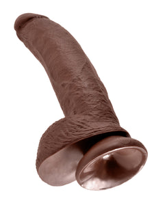 King Cock - 9" Cock with Balls - Brown