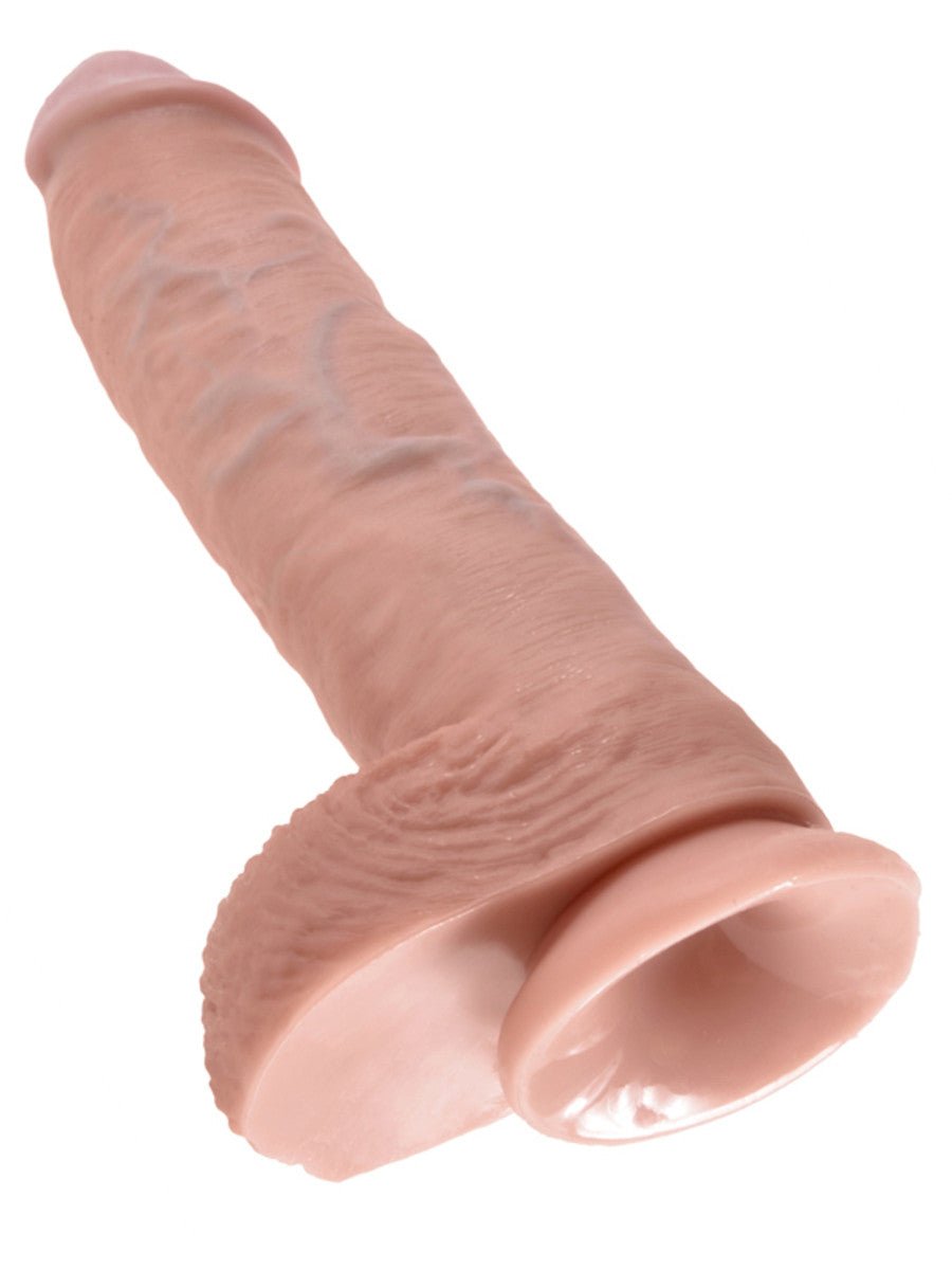 King Cock - 10" Cock with Balls - Flesh - divasdenau