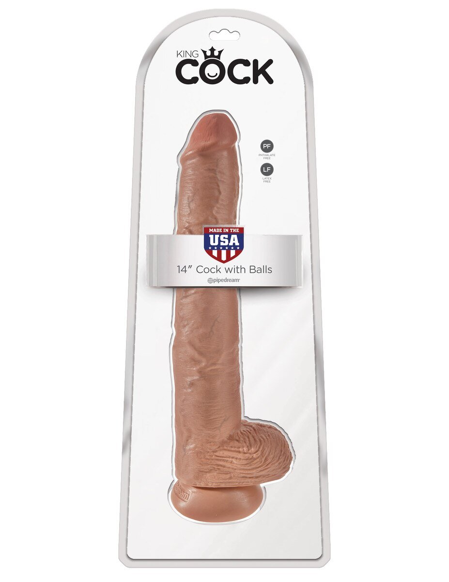 King Cock - 14" Cock with Balls - divasdenau