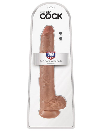King Cock - 14" Cock with Balls - divasdenau