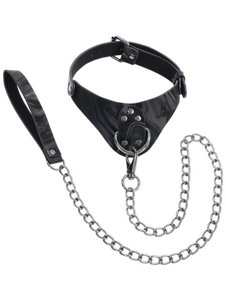 Sportsheets - Velvet Noir Collar & Leash - divasdenau
