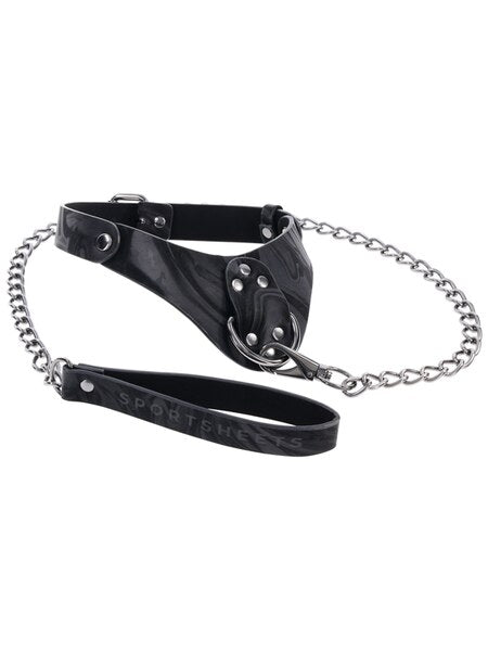 Sportsheets - Velvet Noir Collar & Leash - divasdenau