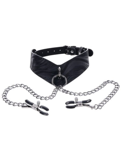 Sportsheets - Velvet Noir Collar & Nipple Clamps - divasdenau