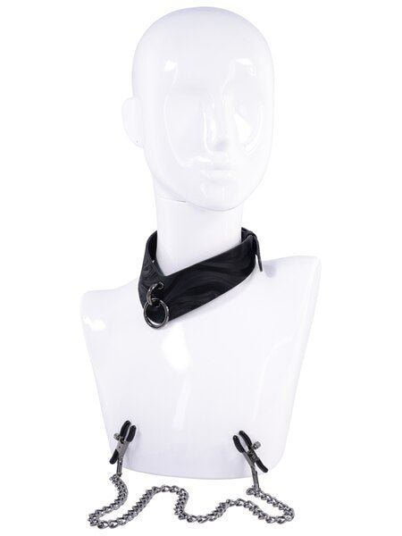 Sportsheets - Velvet Noir Collar & Nipple Clamps - divasdenau