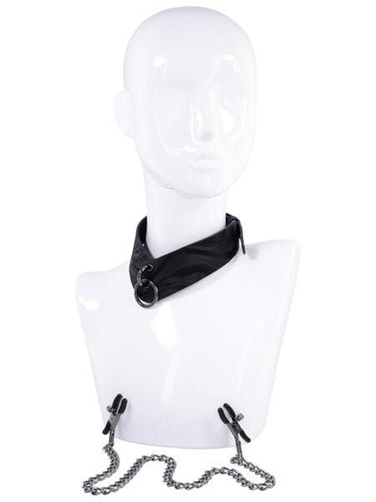 Sportsheets - Velvet Noir Collar & Nipple Clamps - divasdenau