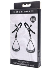 Load image into Gallery viewer, Sportsheets - Velvet Noir Tuggable Nipple Clamps