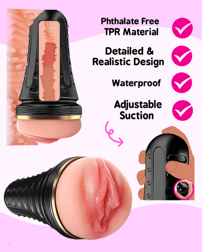 Diva's Den - Soft Grip - Realistic TPR Masturbator - divasdenau