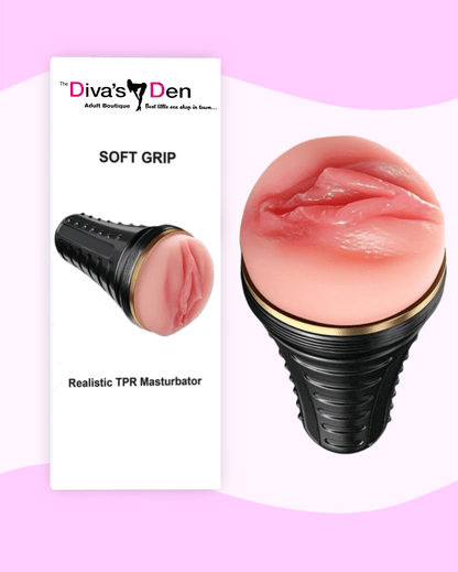 Diva's Den - Soft Grip - Realistic TPR Masturbator - divasdenau