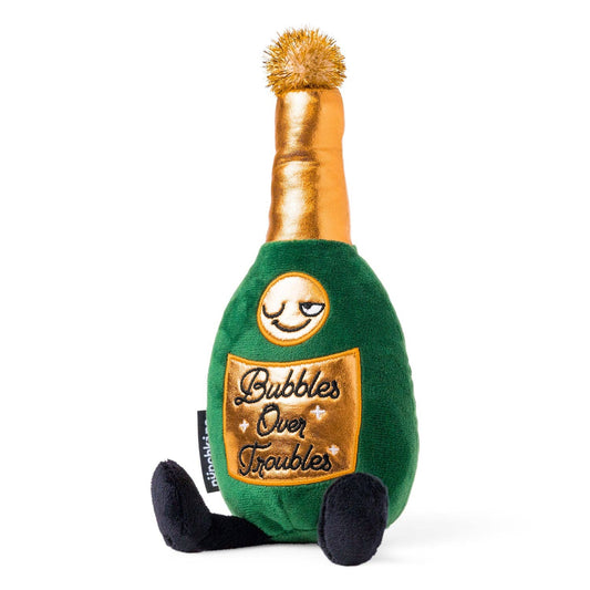 "Bubbles Over Troubles" Plush Champagne Bottle - divasdenau