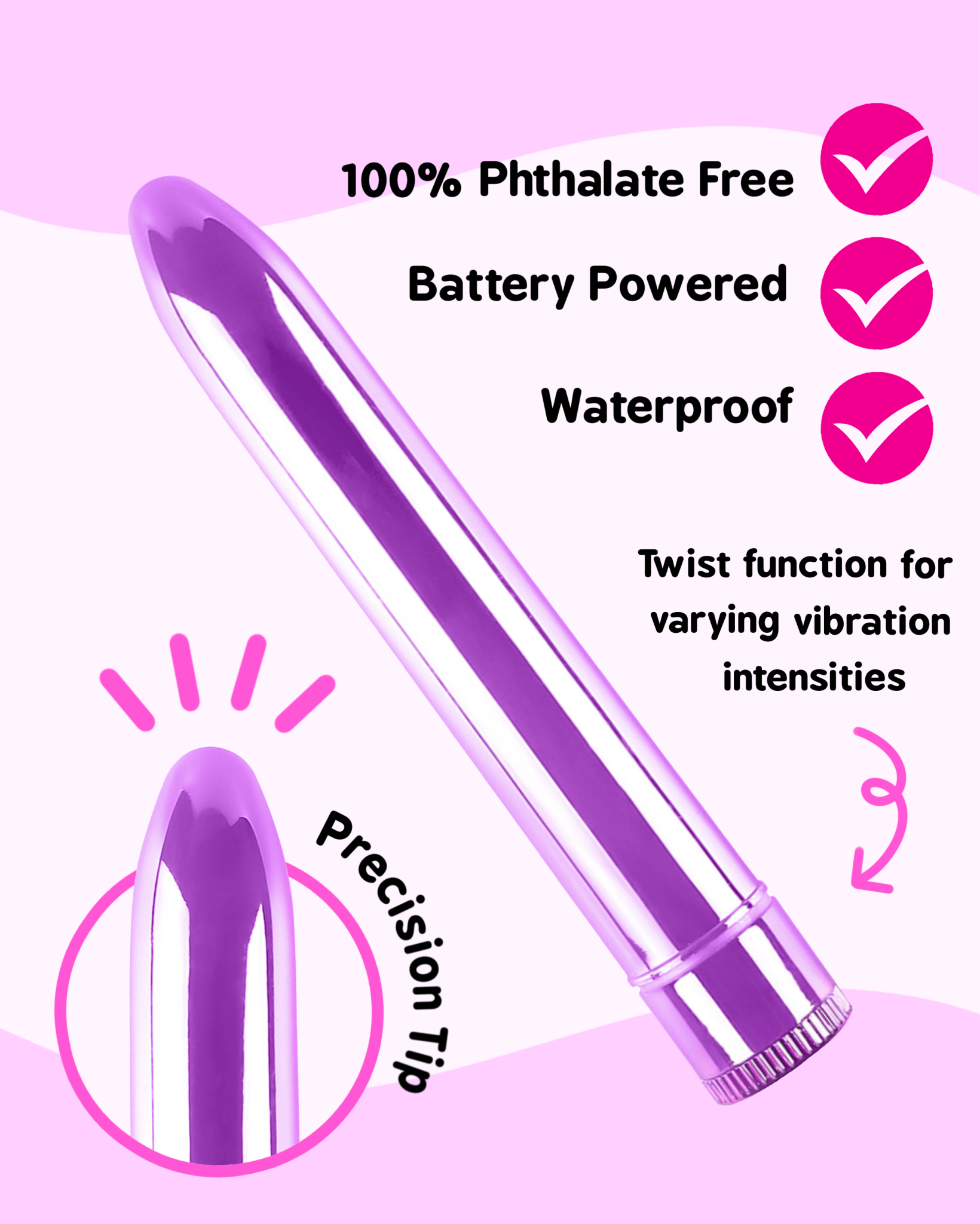 Diva's Den - Chrome Violet - Classic Multi-Speed Bullet - divasdenau