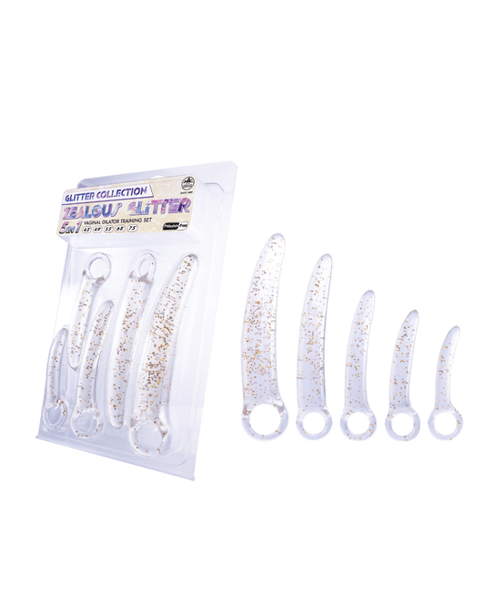 Zealous - TPE Dilator Kit - Clear with Gold Glitter - divasdenau