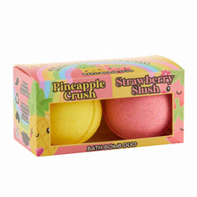 Load image into Gallery viewer, Wick’ety Wack - Pineapple &amp; Strawberry Bath Bomb Duo
