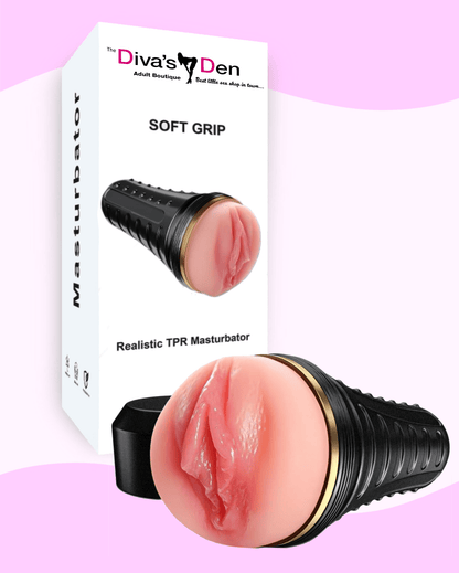 Diva's Den - Soft Grip - Realistic TPR Masturbator - divasdenau
