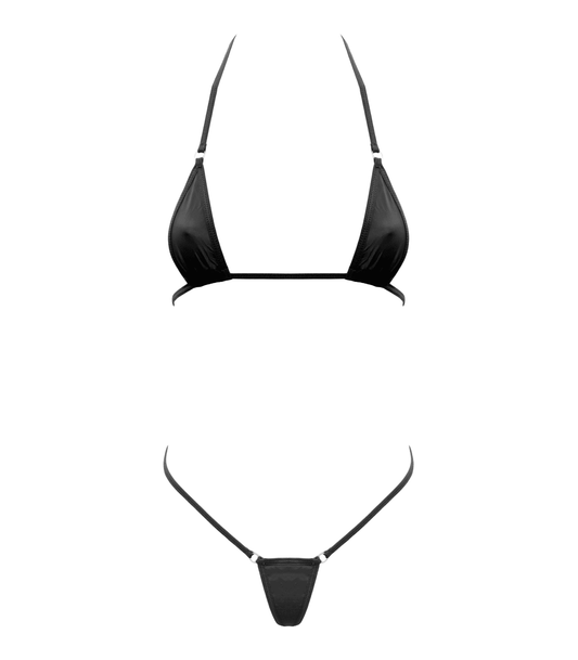 Spandex Micro Bikini - Black - divasdenau