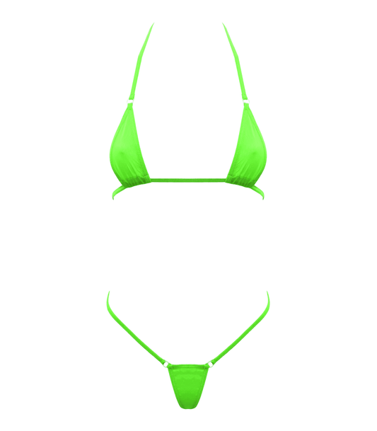 Spandex Micro Bikini - Neon Green - divasdenau
