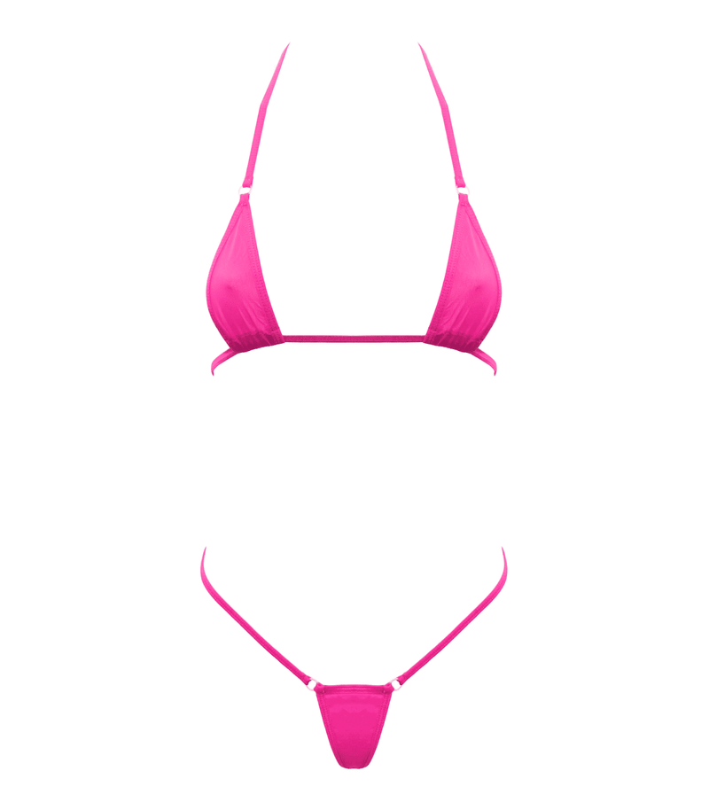 Spandex Micro Bikini - Hot Pink - divasdenau