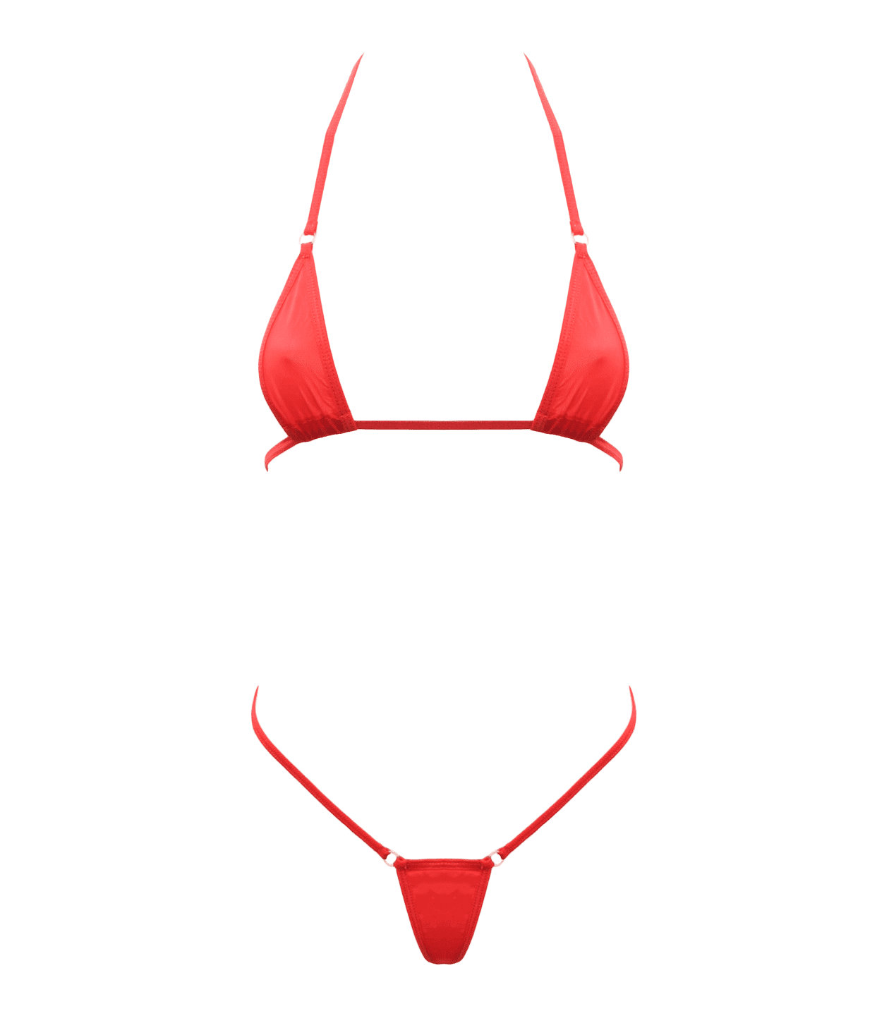 Spandex Micro Bikini - Red - divasdenau