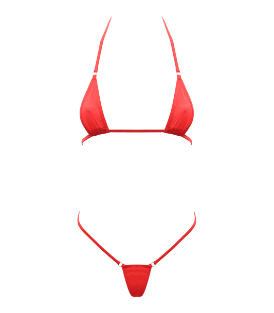 Spandex Micro Bikini - Red - divasdenau