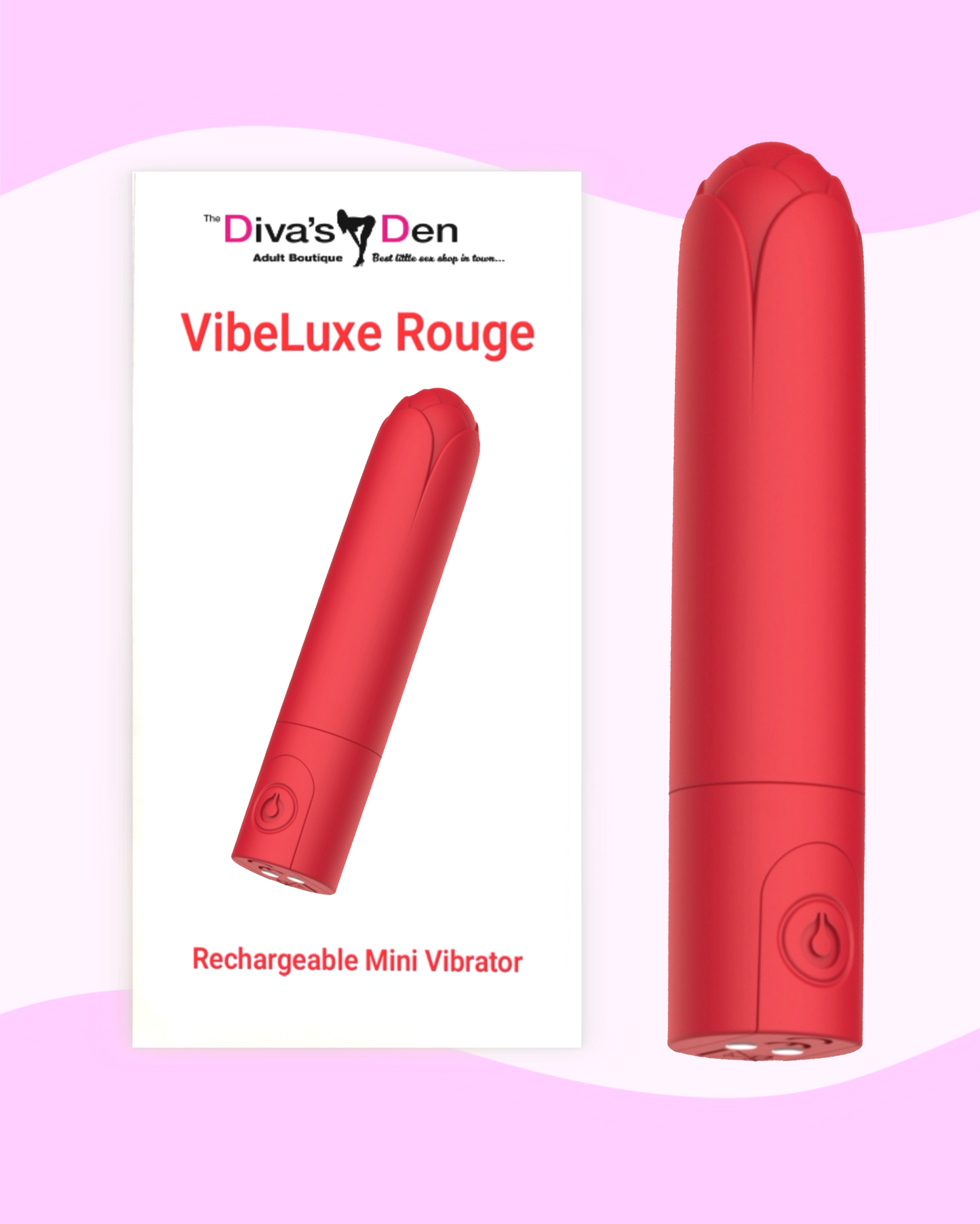Diva's Den - VibeLuxe Rouge - Mini Vibrator
