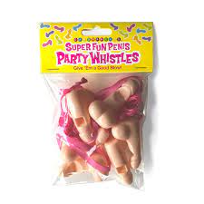 Super Fun Penis Party Whistles - 6 Pack