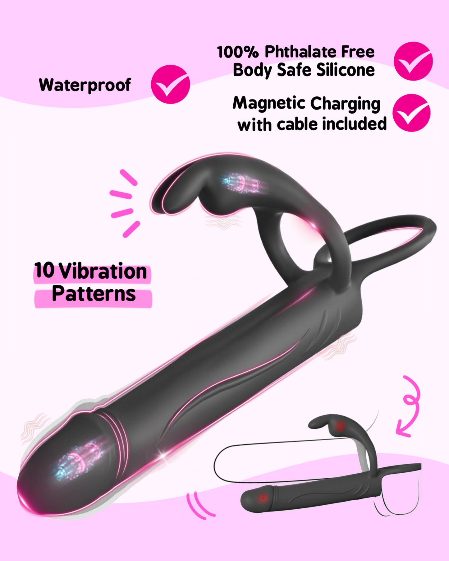 Diva's Den - VibraLink - Wearable Rabbit Vibrator