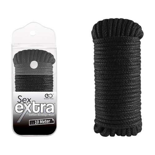 Sex Extra - Cotton Bondage Rope - 10M Black
