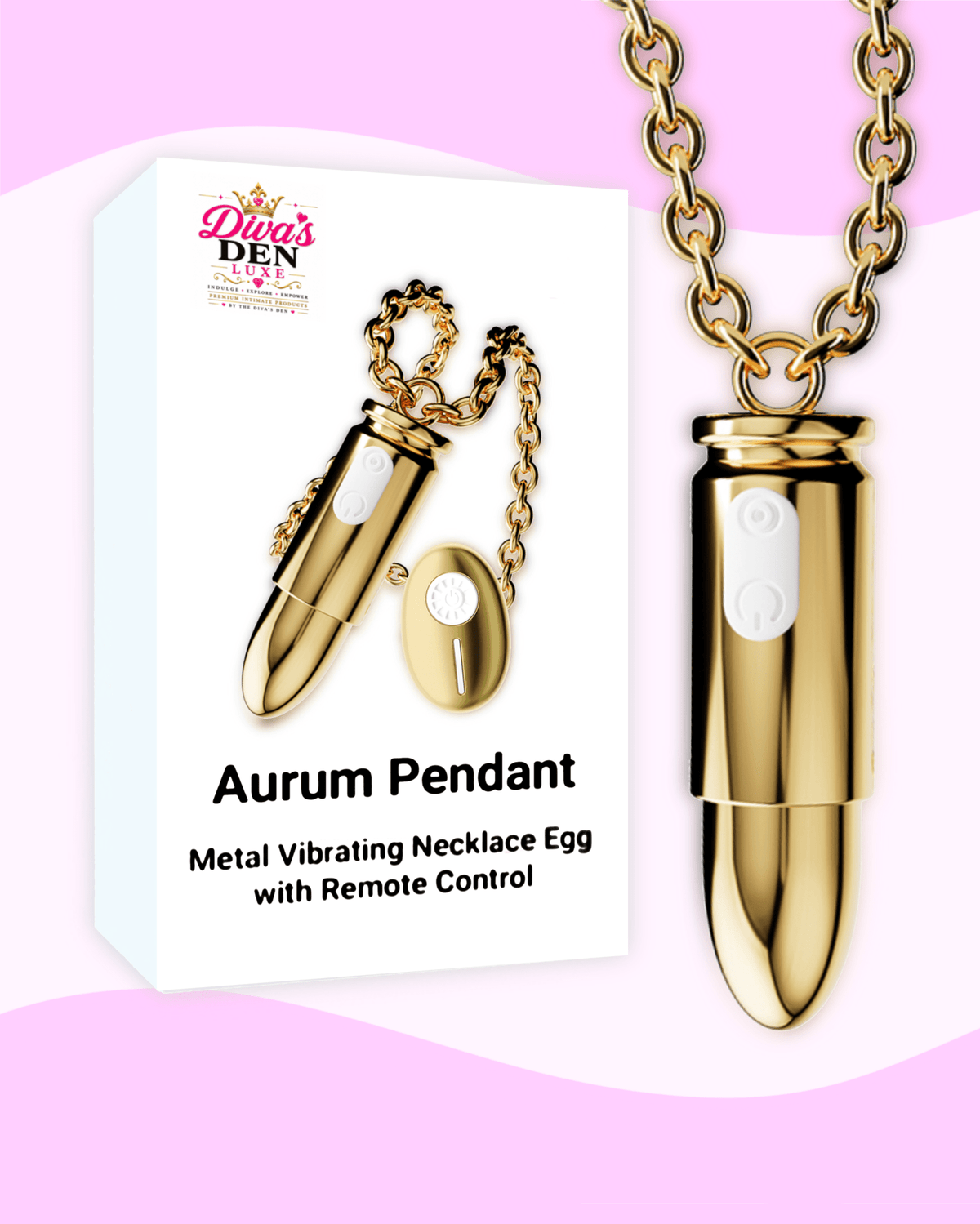 Diva's Den - Aurum Pendant - Necklace Vibrator - divasdenau
