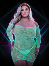 Load image into Gallery viewer, Lapdance - Mini Dress - Glow In The Dark - Queen Size