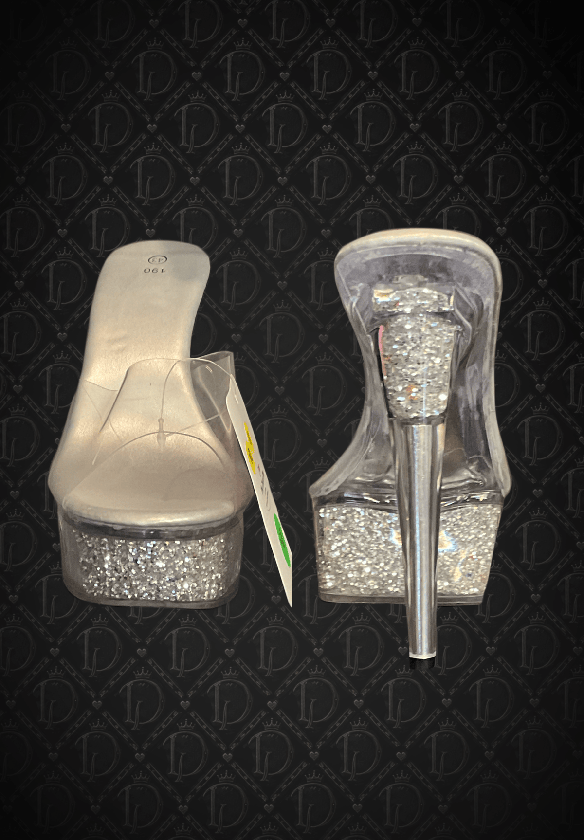Slip On Glitter Stiletto - Silver 6" - divasdenau