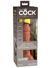 Load image into Gallery viewer, King Cock Elite - 6&quot; Vibrating Silicone Dual Density Cock