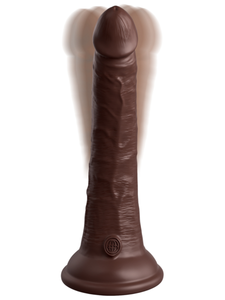 King Cock Elite - Vibrating Dual Density Silicone Cock with Remote - 7"