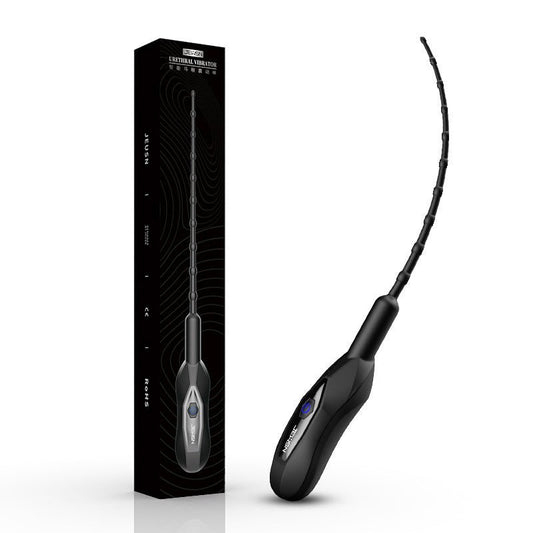 Vibrating Penis Plug - Ribbed - divasdenau