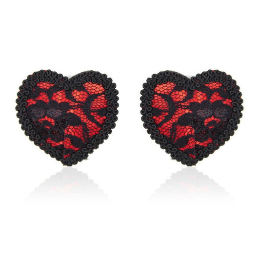 Heart Shape Lace Nipple Sticker - divasdenau