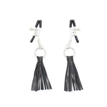 Alloy Nipple Clamp with Leather Tassel - divasdenau