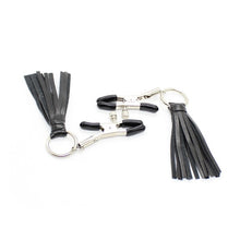 Load image into Gallery viewer, Alloy Nipple Clamp with Leather Tassel