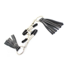 Load image into Gallery viewer, Alloy Nipple Clamp with Leather Tassel