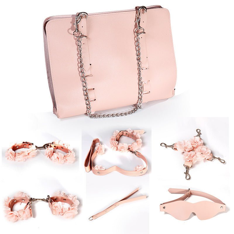 7pcs Flower Bondage Kit with Storage Bag - Pink - divasdenau
