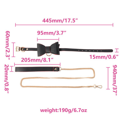 7pcs PU Leather Bondage Kit with Storage Bag