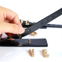 Load image into Gallery viewer, Ankle Cuffs - "Slave" Metal Letters