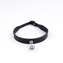 Load image into Gallery viewer, PU Leather Collar with Bell - Black/Pink