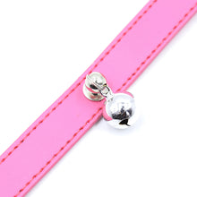 Load image into Gallery viewer, PU Leather Collar with Bell - Black/Pink