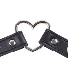 Load image into Gallery viewer, Heart Ring Connect PU Leather Collar - Black