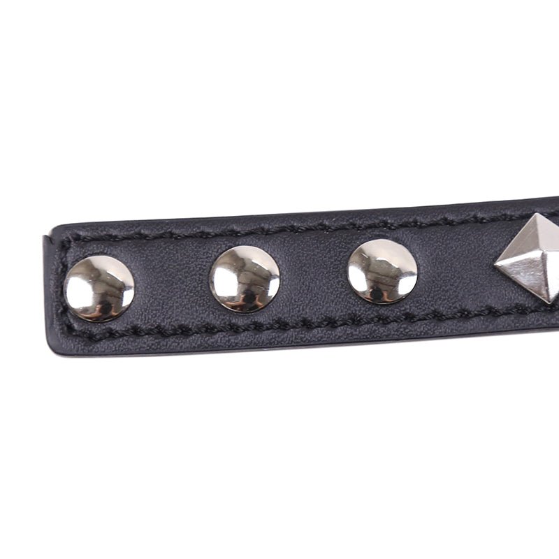 Heart Ring Connect PU Leather Collar - Black - divasdenau
