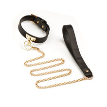 Load image into Gallery viewer, Metal Leash Strict Leather Collar - Black / Red / Pink