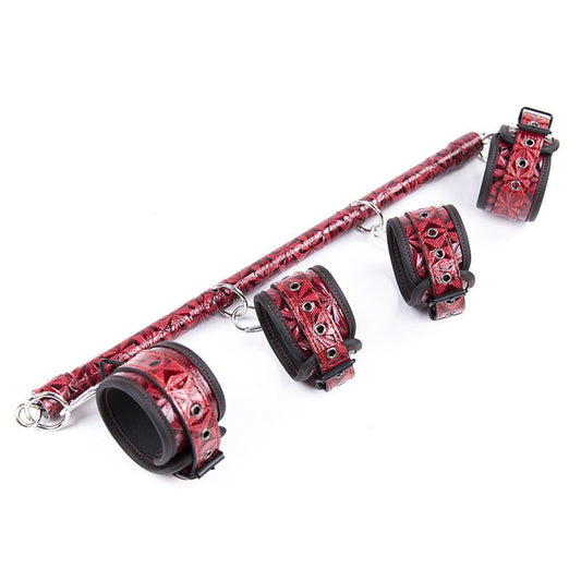 Diamond Pattern Metal Spreader with Handcuffs - divasdenau
