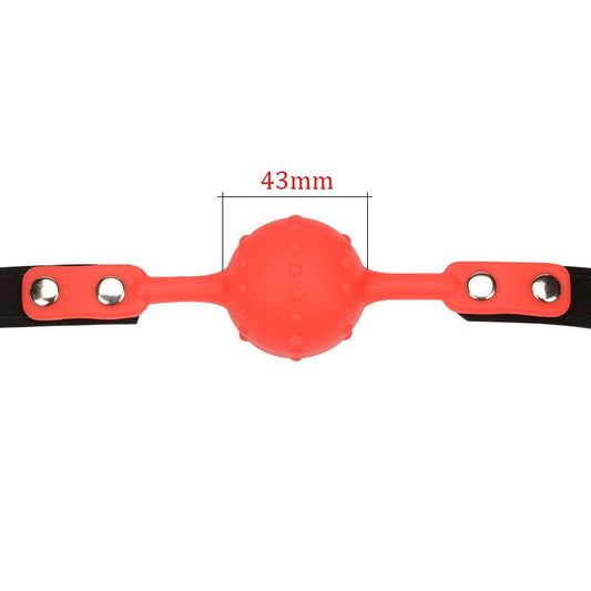 Silicone Ball Gag - Red - divasdenau