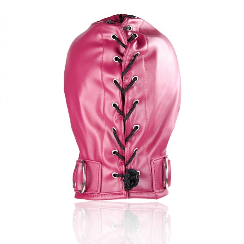 Zipper Open PU Hood - Rose Red - divasdenau